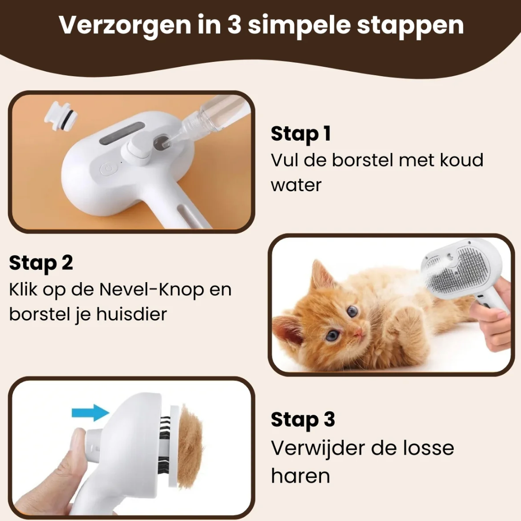 PetGlow™ - Verzorgingsborstel