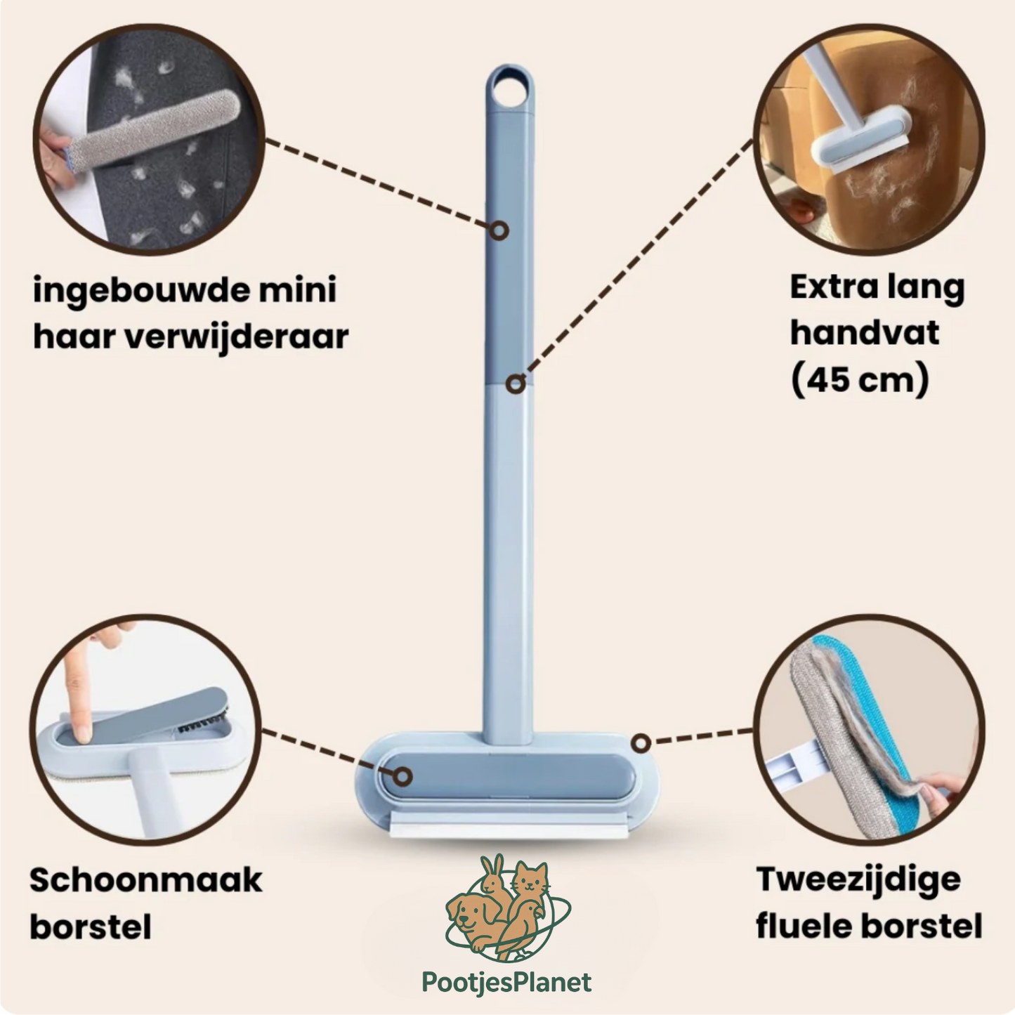 PetWipe Pro™ - 3- in - 1 Huisdierhaar Verwijderaar