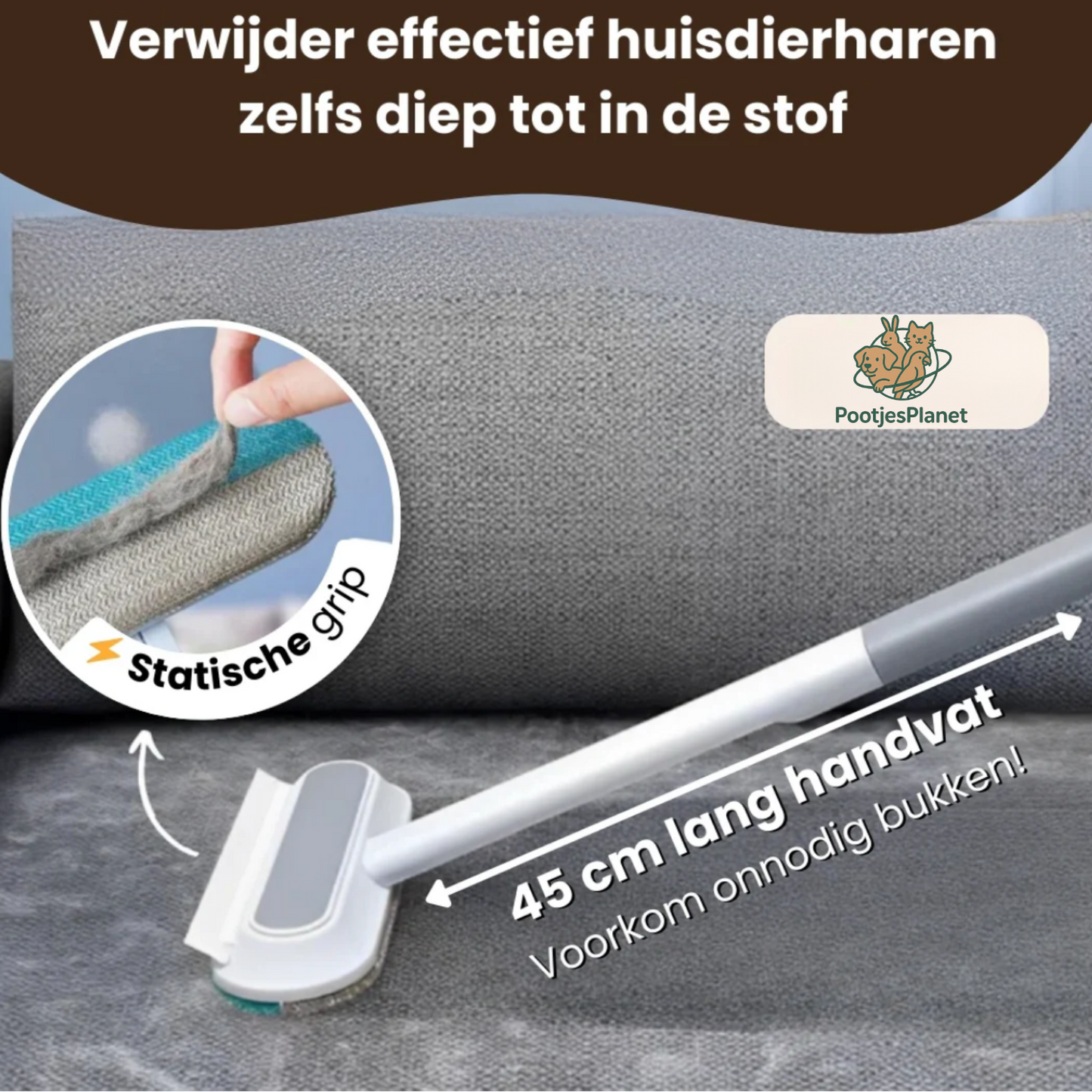 PetWipe Pro™ - 3- in - 1 Huisdierhaar Verwijderaar