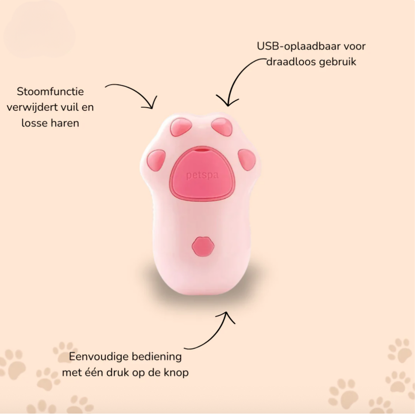 SteamPaw™- Stoomborstel voor Honden en Katten